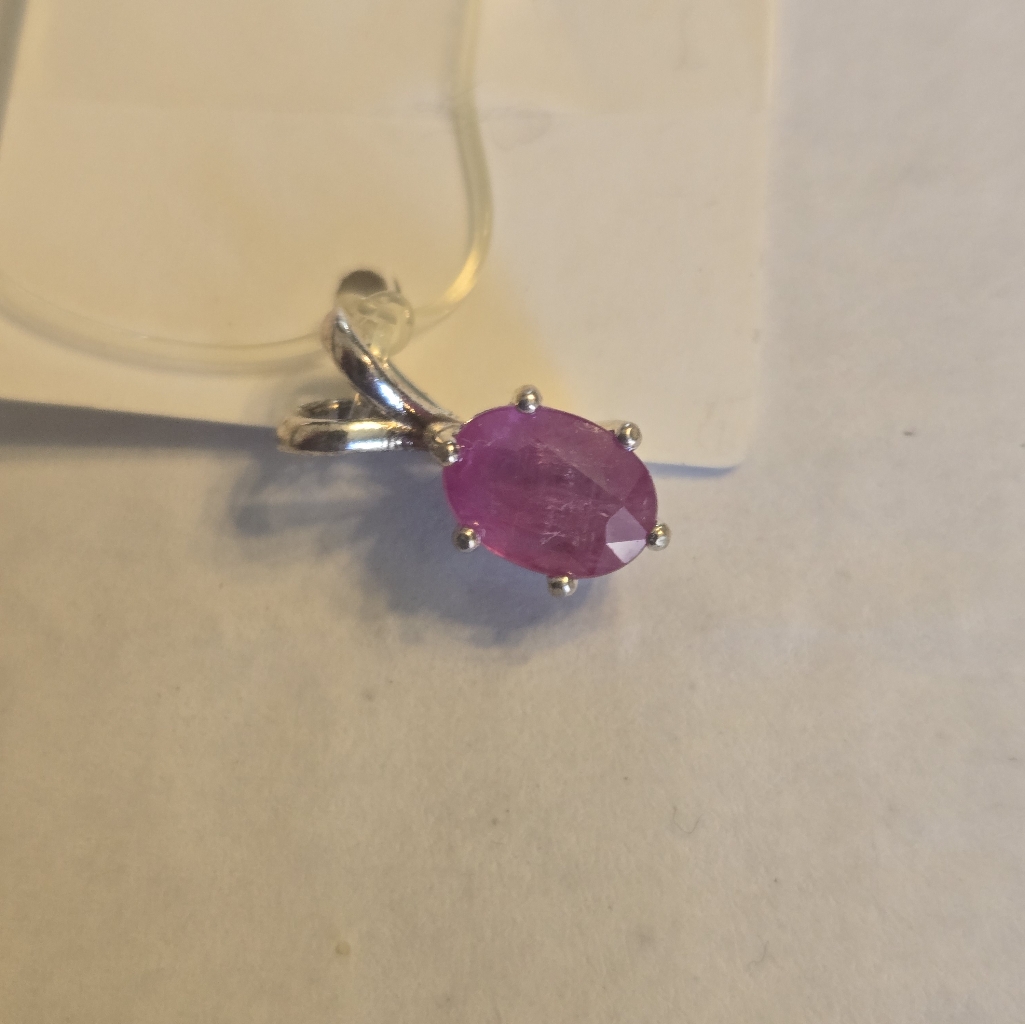 Ruby Oval Pendant